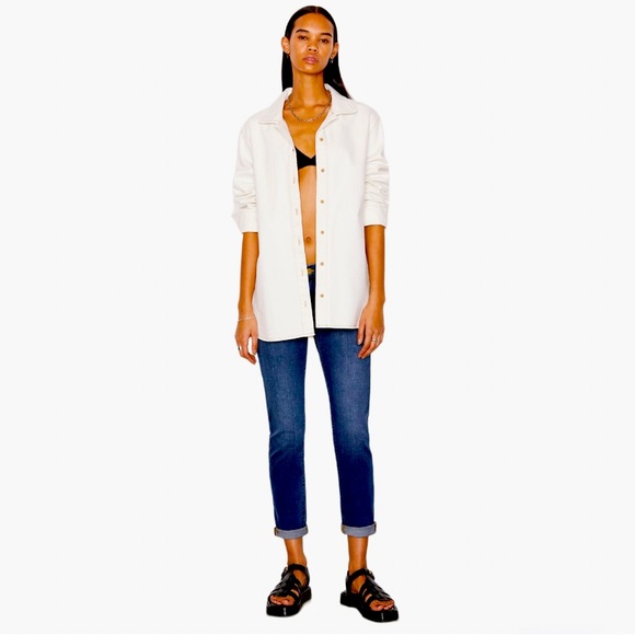 FRAME Le Garçon High-Rise Slightly Distressed Jeans - 30 - Picture 1 of 17